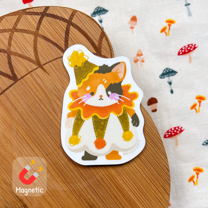 Calico Clown Cat - Magnet