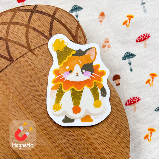 Calico Clown Cat - Magnet