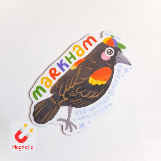 Markham Red Wing Black Bird Magnet