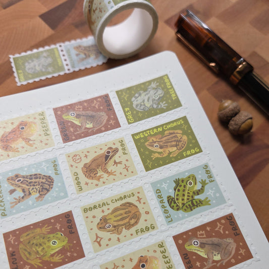 10 Frogs Stamp Washi Tape