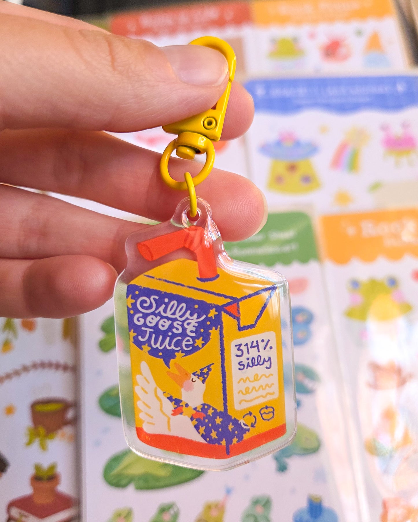 Silly Goose Juice Keychain