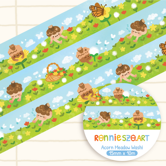 Meadow of Acorns Washi Tape