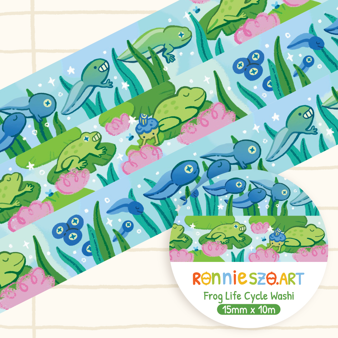 Frog Lifr Cycle Washi Tape