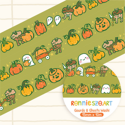 Gourds, Ghosts and Acorns- Washi Tape